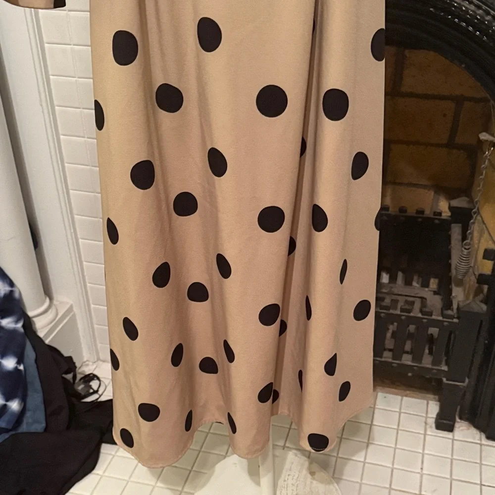 New York &‎ Company  Dress with Black Polka Dots- worn a few times